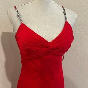 Cache red silk maxi dress. Size 2
